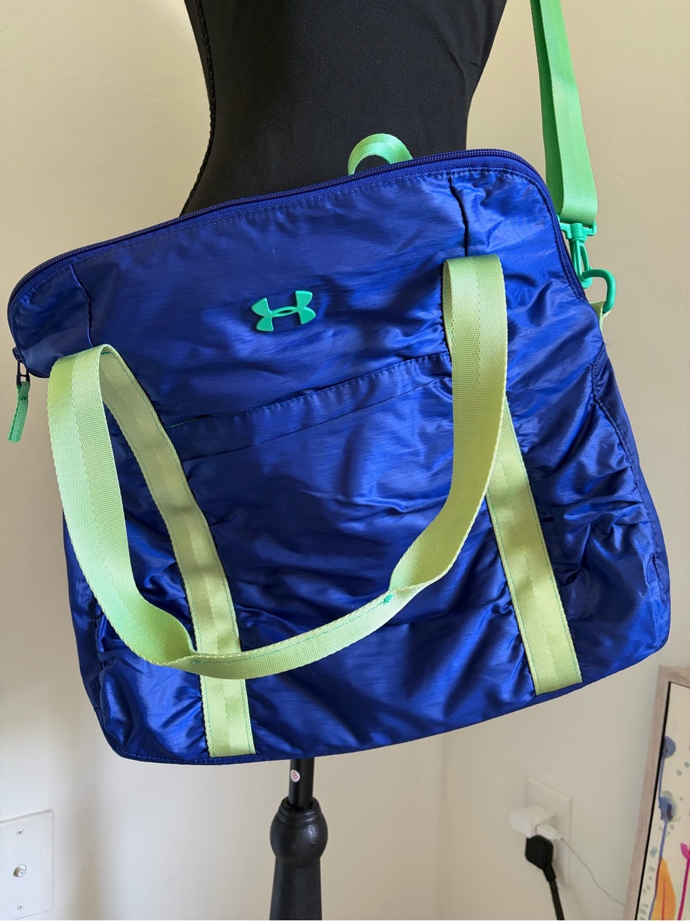 Under Armour Blue and Lime Green Women's Tote Bag